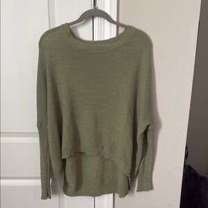 Envy Green Crew Neck Sweater with Relaxed Fit